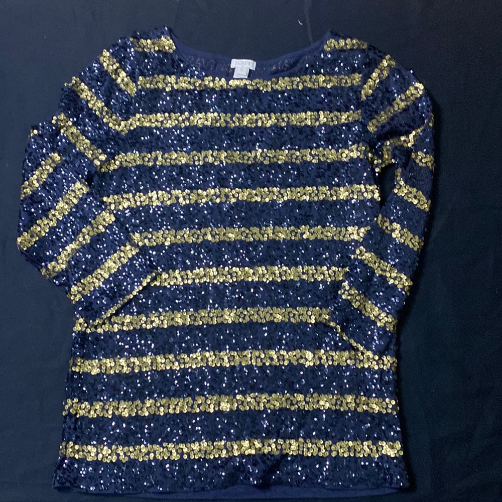 J Crew Sequin Small S Party Top Shimmer Eras